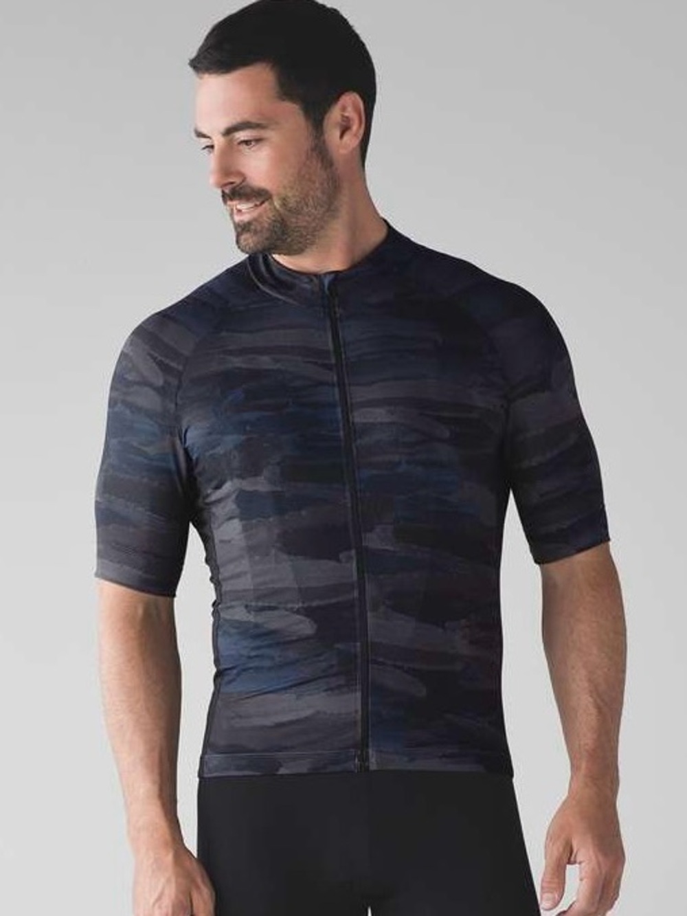 Lululemon three peaks jersey camo black grey M3ECTS cycling men’s medium